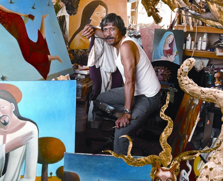 Armando Adrian-Lopez in his New Mexico studio